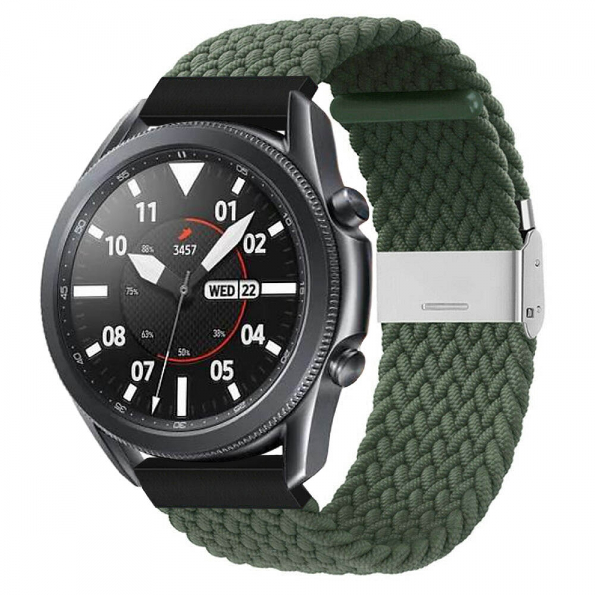 CASEONLINE Braided, Galaxy (45mm), 3 Samsung, Ersatzarmband, Army Watch
