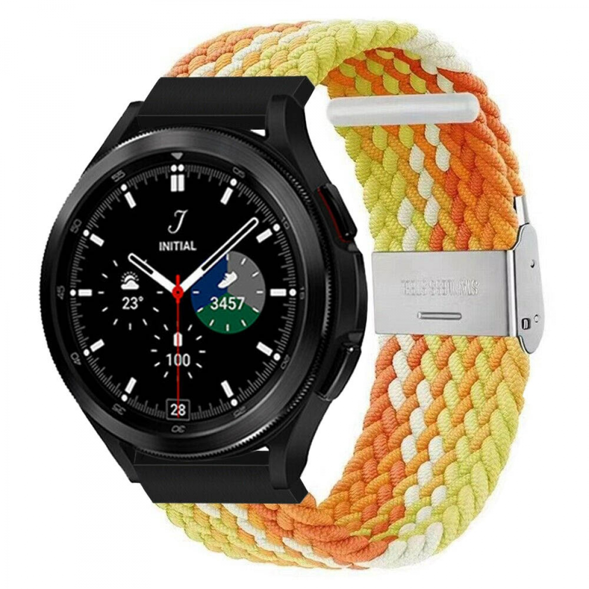 Classic Ersatzarmband, orange 4 Braided, (42mm), CASEONLINE Galaxy Gradient Watch Samsung,