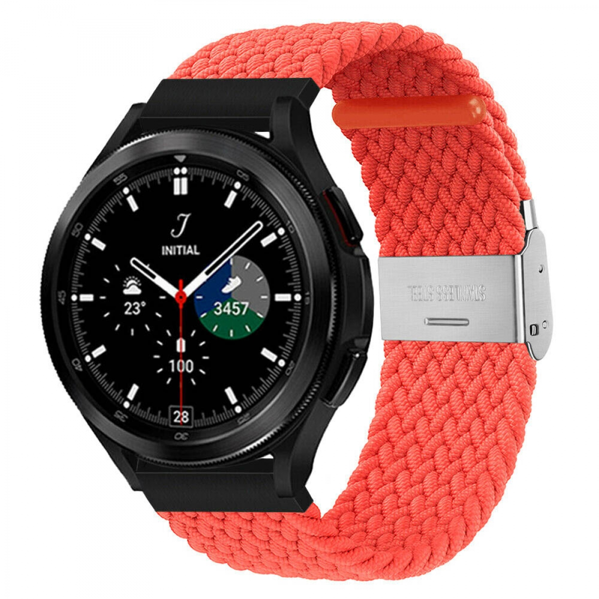 Braided, Samsung, Rot Watch Galaxy Ersatzarmband, CASEONLINE (42mm), Classic 4