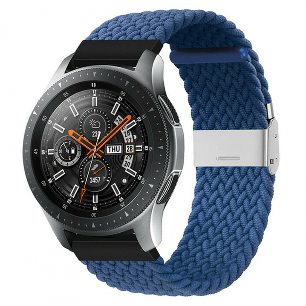 CASEONLINE Braided, Ersatzarmband, Samsung, Galaxy Watch 46mm, Blau