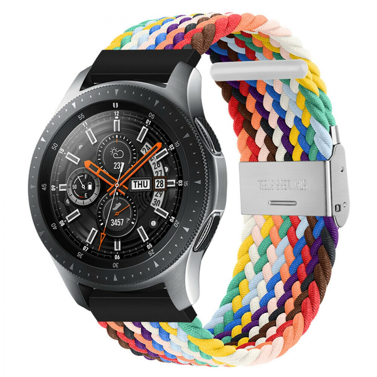 Samsung, Edition Watch Braided, Ersatzarmband, 46mm, Pride CASEONLINE Galaxy