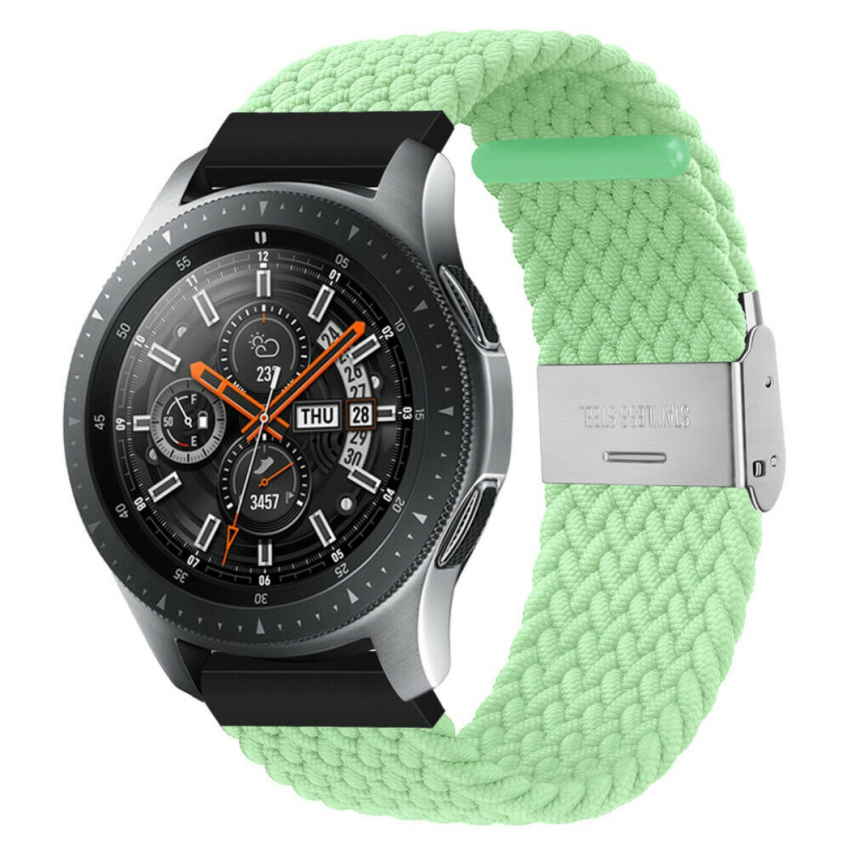 CASEONLINE Braided, Ersatzarmband, Pistazie Galaxy Watch 46mm, Samsung
