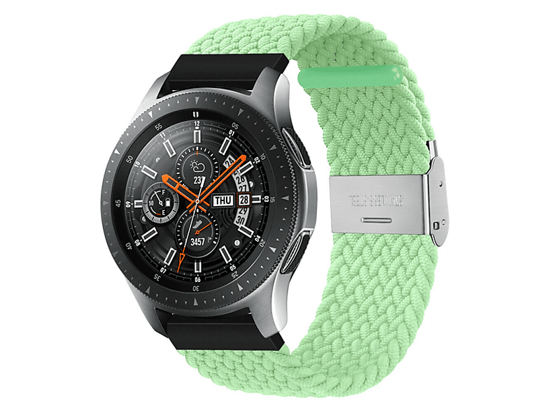 CASEONLINE Braided, Ersatzarmband, Samsung, Galaxy Watch 46mm, Pistazie | Smartwatch Armbänder