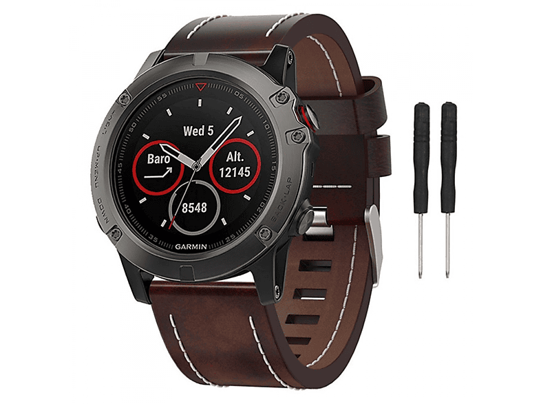 CASEONLINE CA2, Ersatzarmband, Garmin, Garmin Braun Fenix 5X