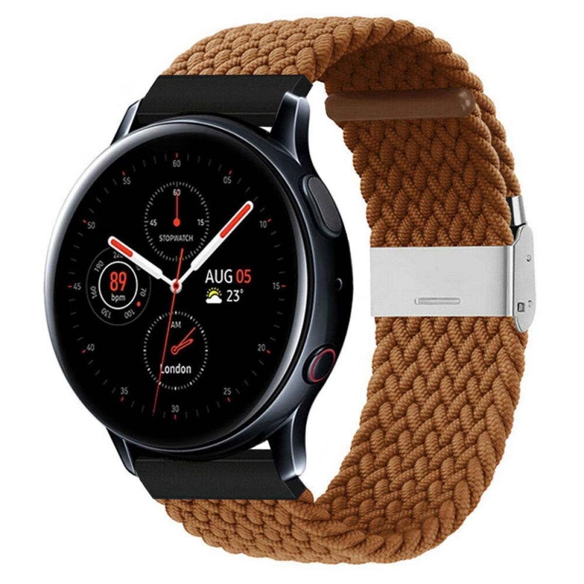 Braun Watch 2, Samsung, Galaxy Ersatzarmband, CASEONLINE Active Braided,