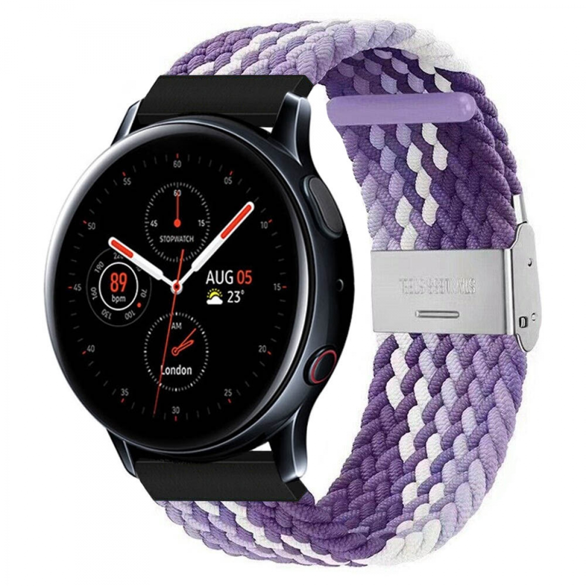 Active Samsung, Watch Ersatzarmband, Galaxy Braided, CASEONLINE 2, Gradient purple