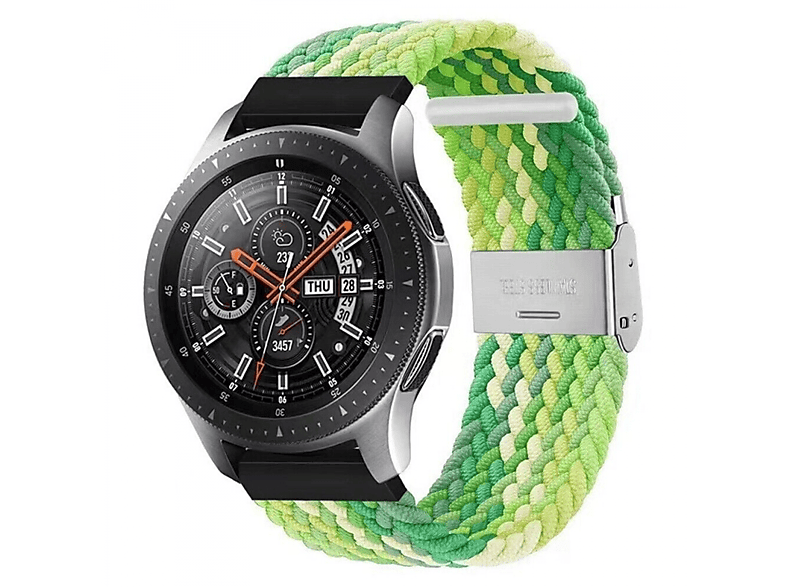 CASEONLINE Braided, Ersatzarmband, Samsung, Galaxy Gradient 46mm, Watch green