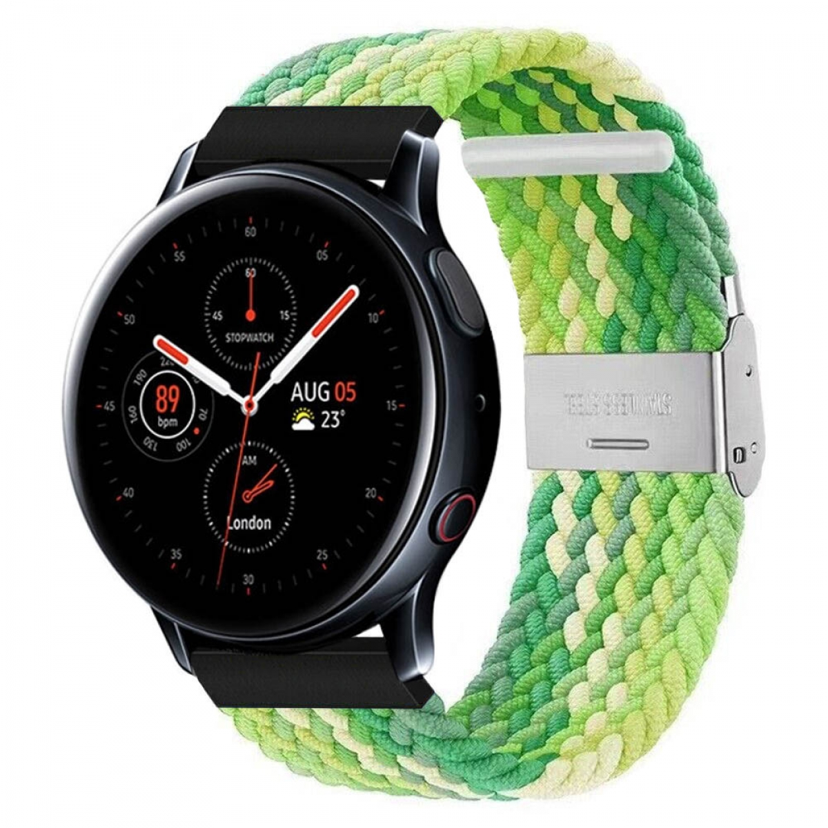 CASEONLINE Braided, Galaxy Ersatzarmband, Watch Gradient Samsung, Active 2, green