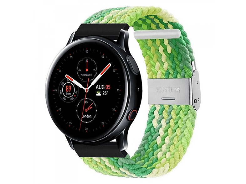 CASEONLINE Braided, Galaxy Ersatzarmband, Watch Gradient Samsung, Active 2, green