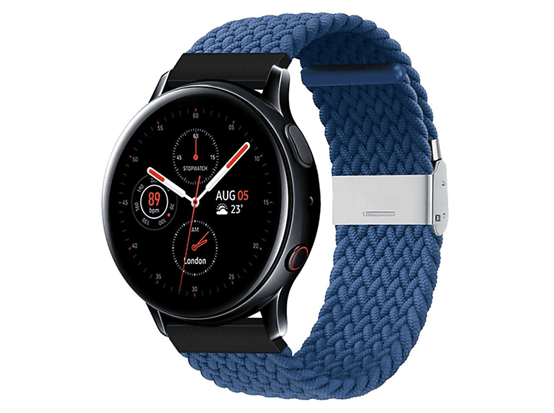Braided, Samsung, CASEONLINE Ersatzarmband, Active Galaxy Watch 2, Blau