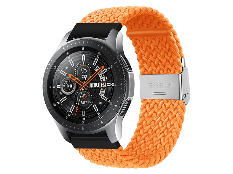 CASEONLINE Braided, Ersatzarmband, Samsung, Watch 46mm, Galaxy Orange