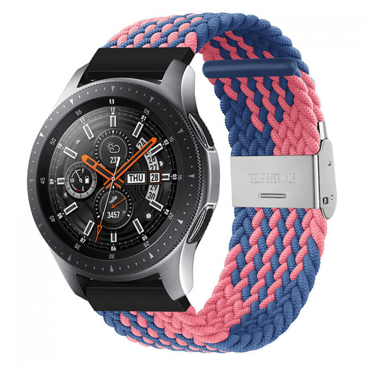 Blue Watch CASEONLINE Braided, Samsung, Powder Galaxy Ersatzarmband, 46mm,