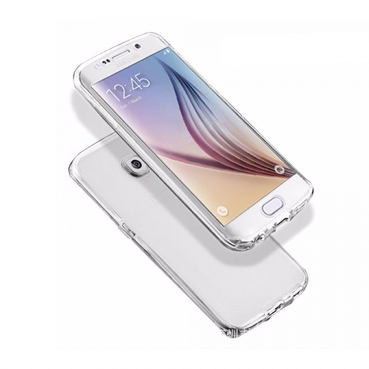 S6 Edge, Backcover, CASEONLINE Samsung, Galaxy 360°, Transparent