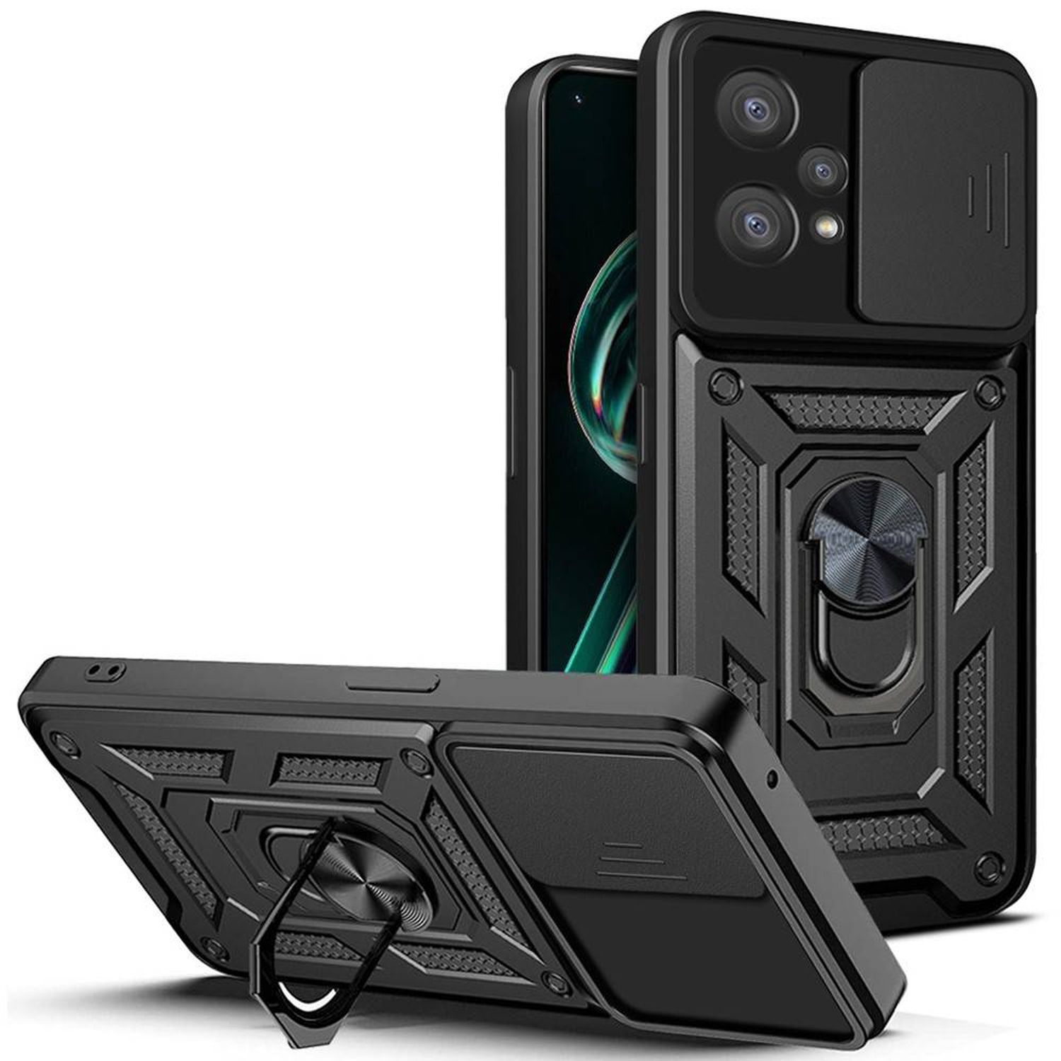 Halter Stoßfest, G72, Motorola, kompatibel Case Moto Backcover, CamShield Motorola Kameraschutz Ringhülle Moto COFI Hülle Schwarz Armor G72 mit