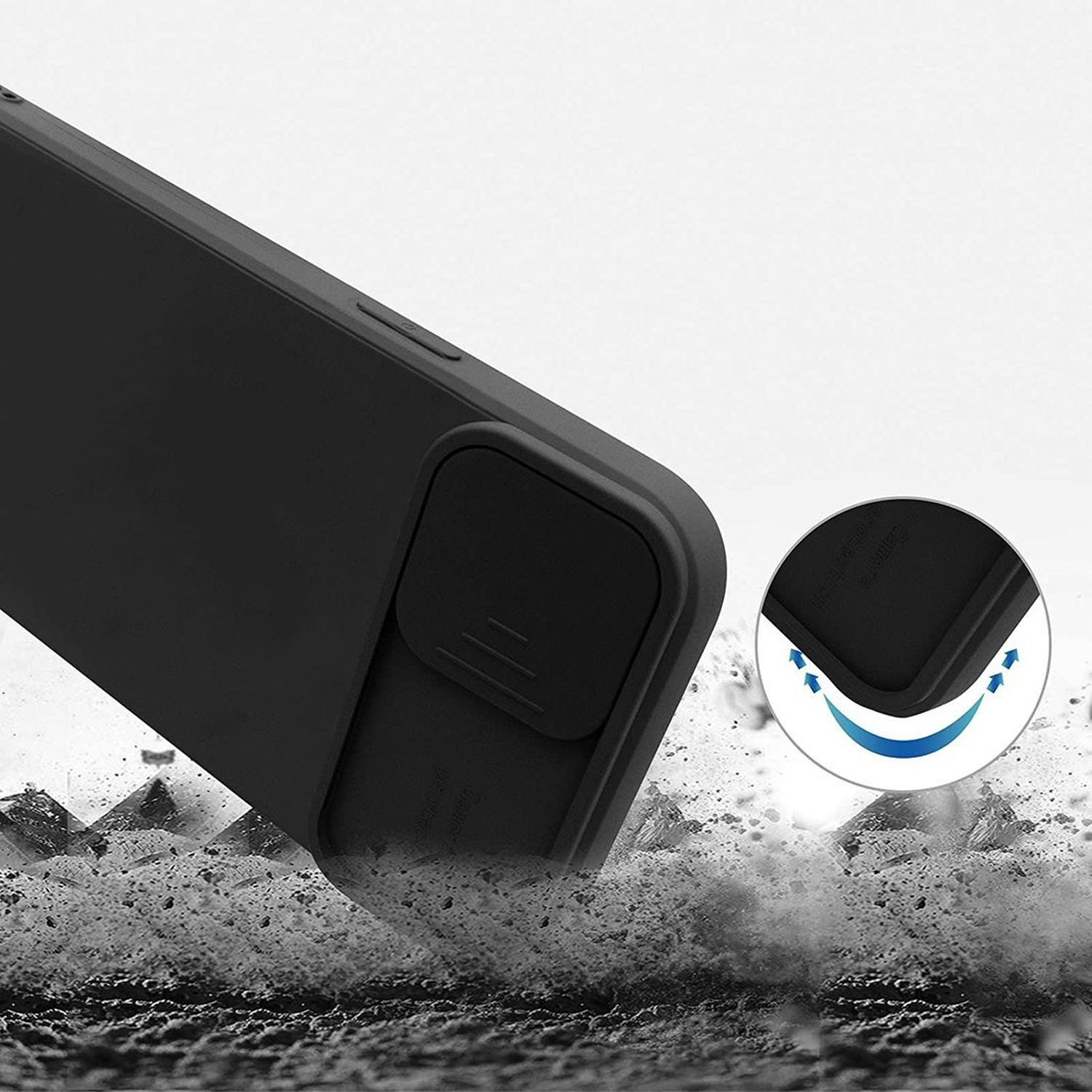COFI Schutzhülle mit Kameraschutz, A73 Samsung, Backcover, 5G, Galaxy Schwarz