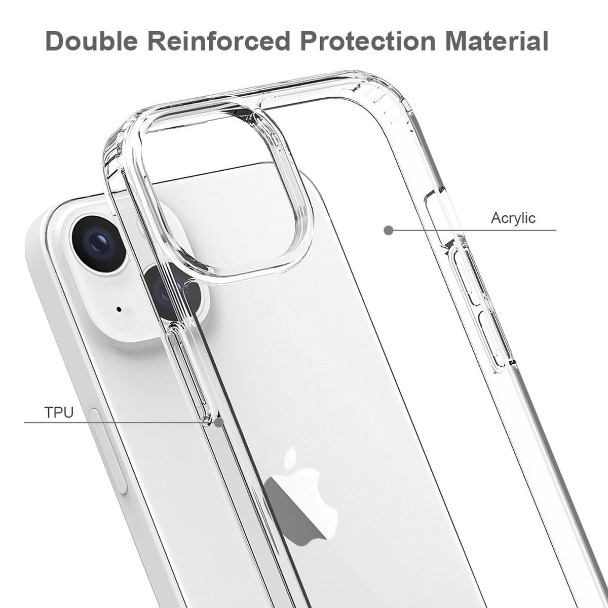 Apple, und Display- iPhone Backcover, 14, Handycase Kameraschutz, Transparent mit COVERKINGZ