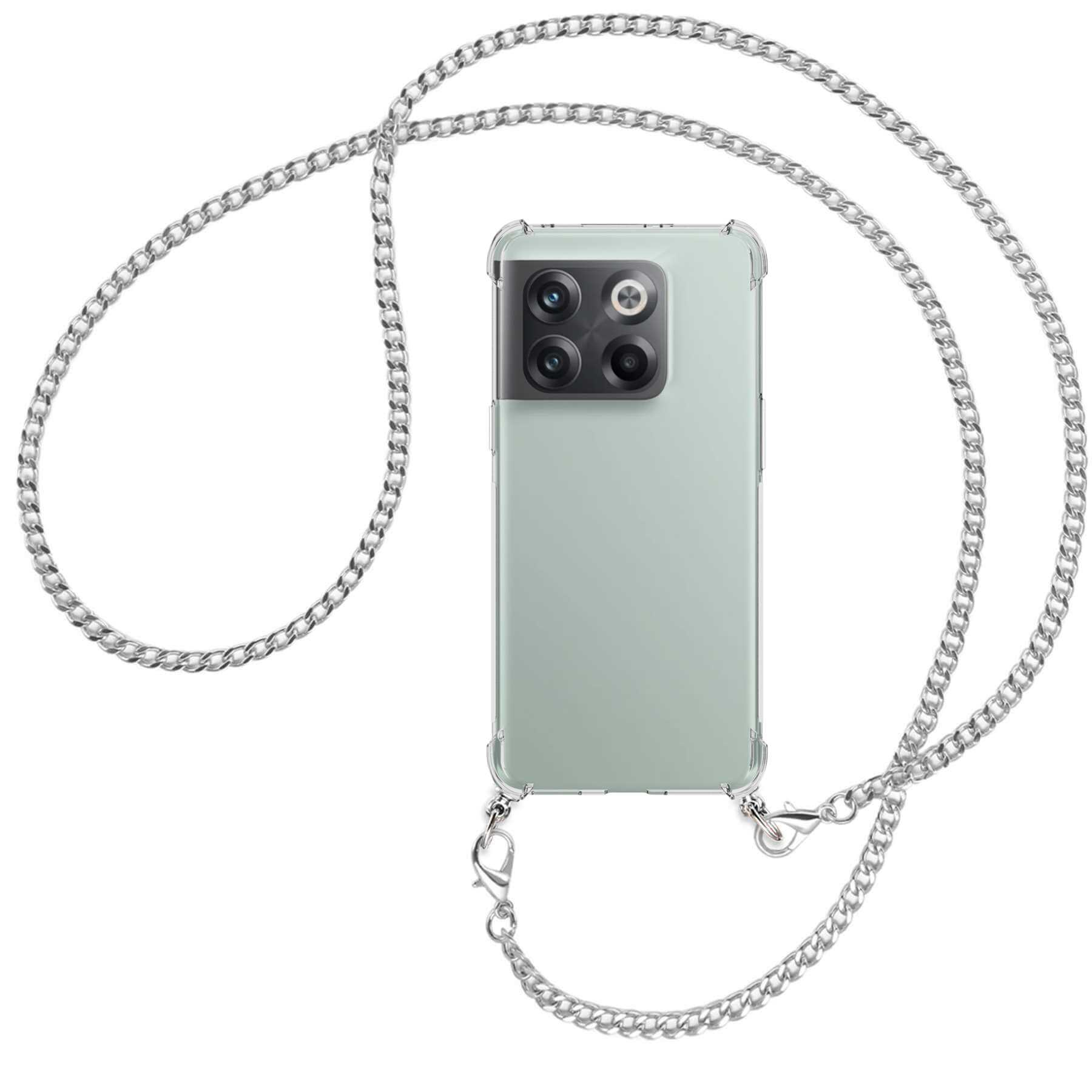 Umhänge-Hülle (silber) Metallkette, mit Kette MORE MTB Backcover, ENERGY 5G, OnePlus, 10T