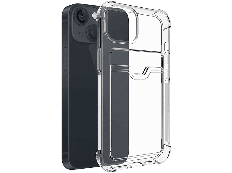 MTB MORE ENERGY Clear Armor Case mit Kartenfach, Backcover, Apple, iPhone 15, Transparent
