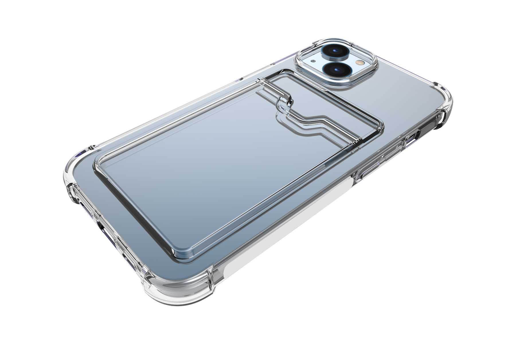 MORE 14, Kartenfach, MTB ENERGY mit Armor Backcover, Transparent Clear Apple, iPhone Case