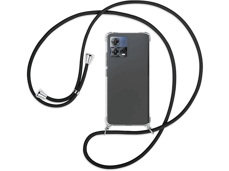 Motorola, mit Schwarz Edge Umhänge-Hülle MORE Backcover, Kordel, ENERGY MTB Fusion, / 30 silber