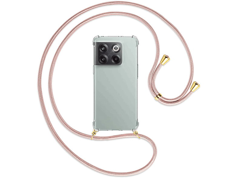 MTB MORE ENERGY Umhänge-Hülle mit Kordel, Backcover, OnePlus, 10T 5G, Rosegold / gold