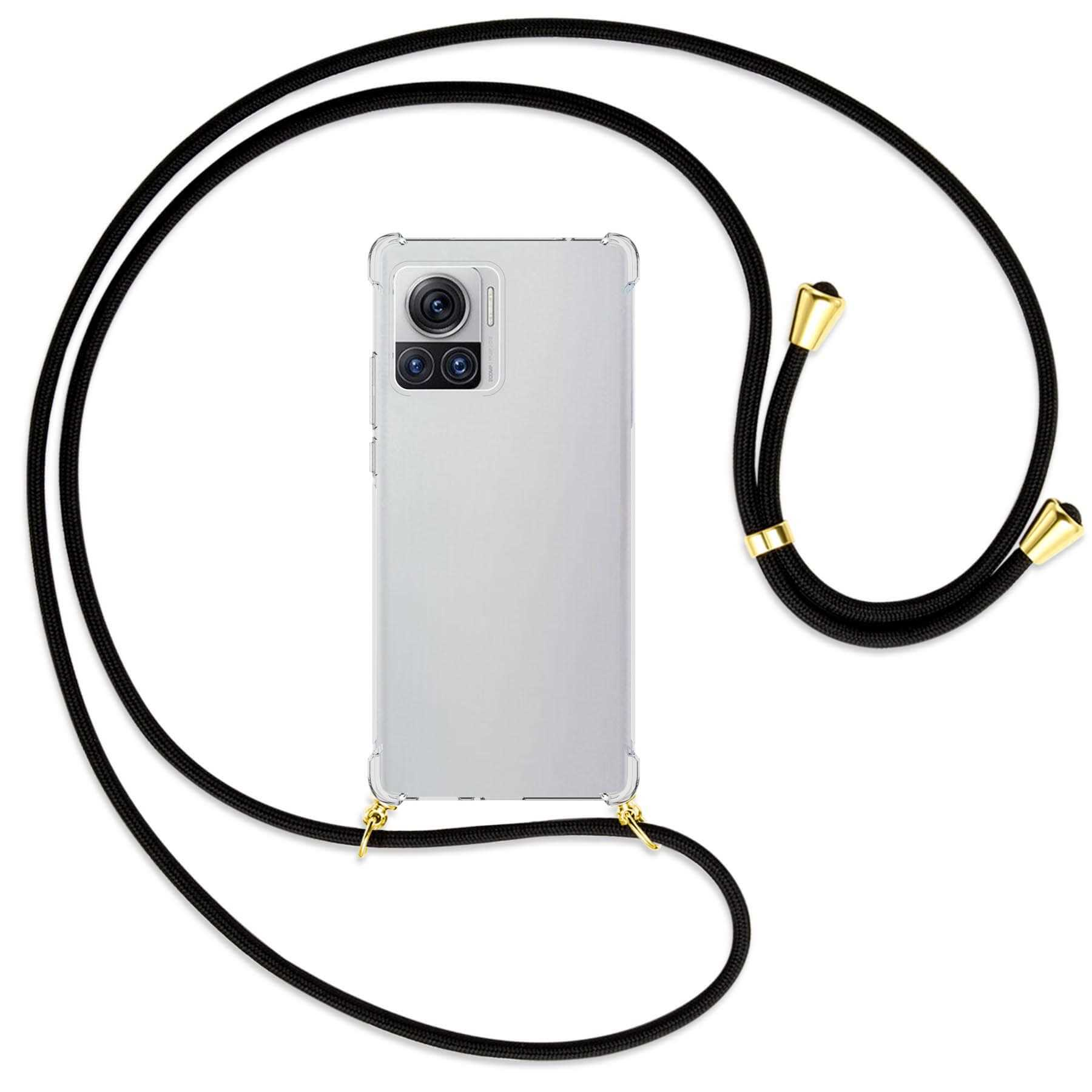 MTB MORE ENERGY Umhänge-Hülle Schwarz Motorola, / Edge mit Backcover, 30 gold Ultra, Kordel