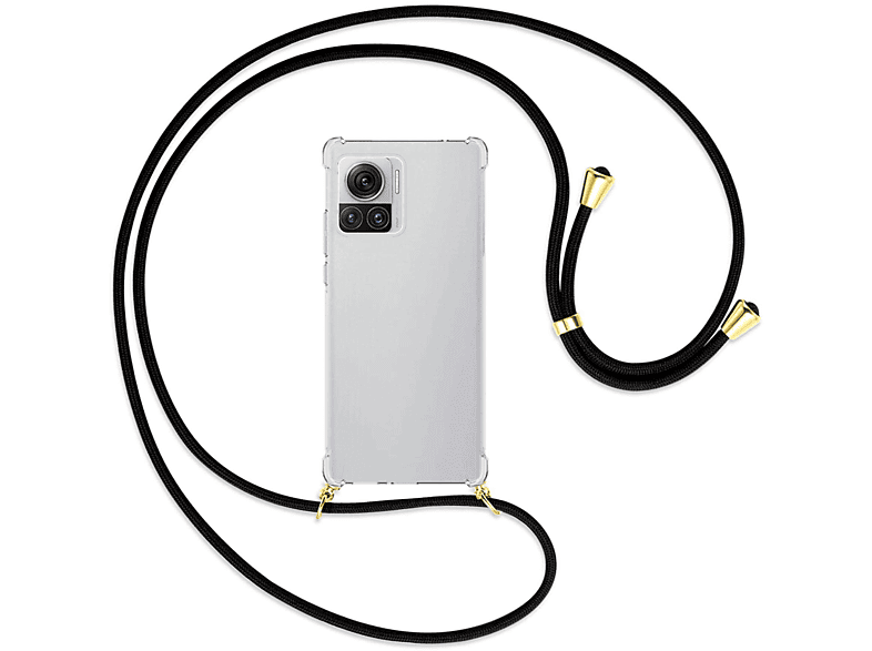 Motorola, gold / ENERGY MTB Schwarz Ultra, 30 mit MORE Kordel, Backcover, Umhänge-Hülle Edge