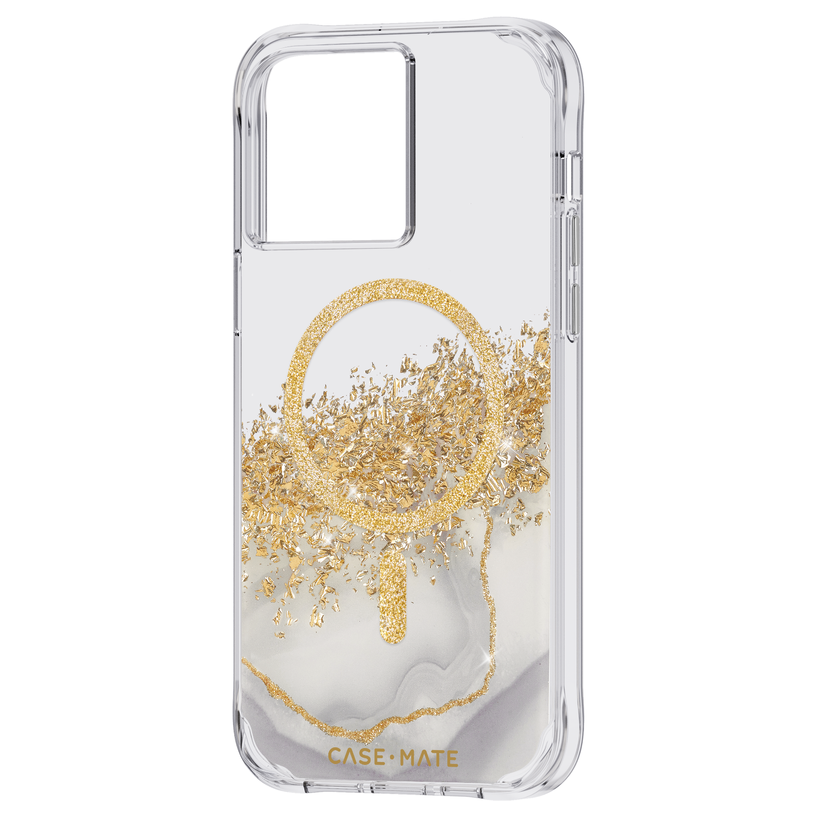 Max, Pro Karat Backcover, MagSafe, Apple, 14 Marble CASE-MATE Marmor-Gold iPhone