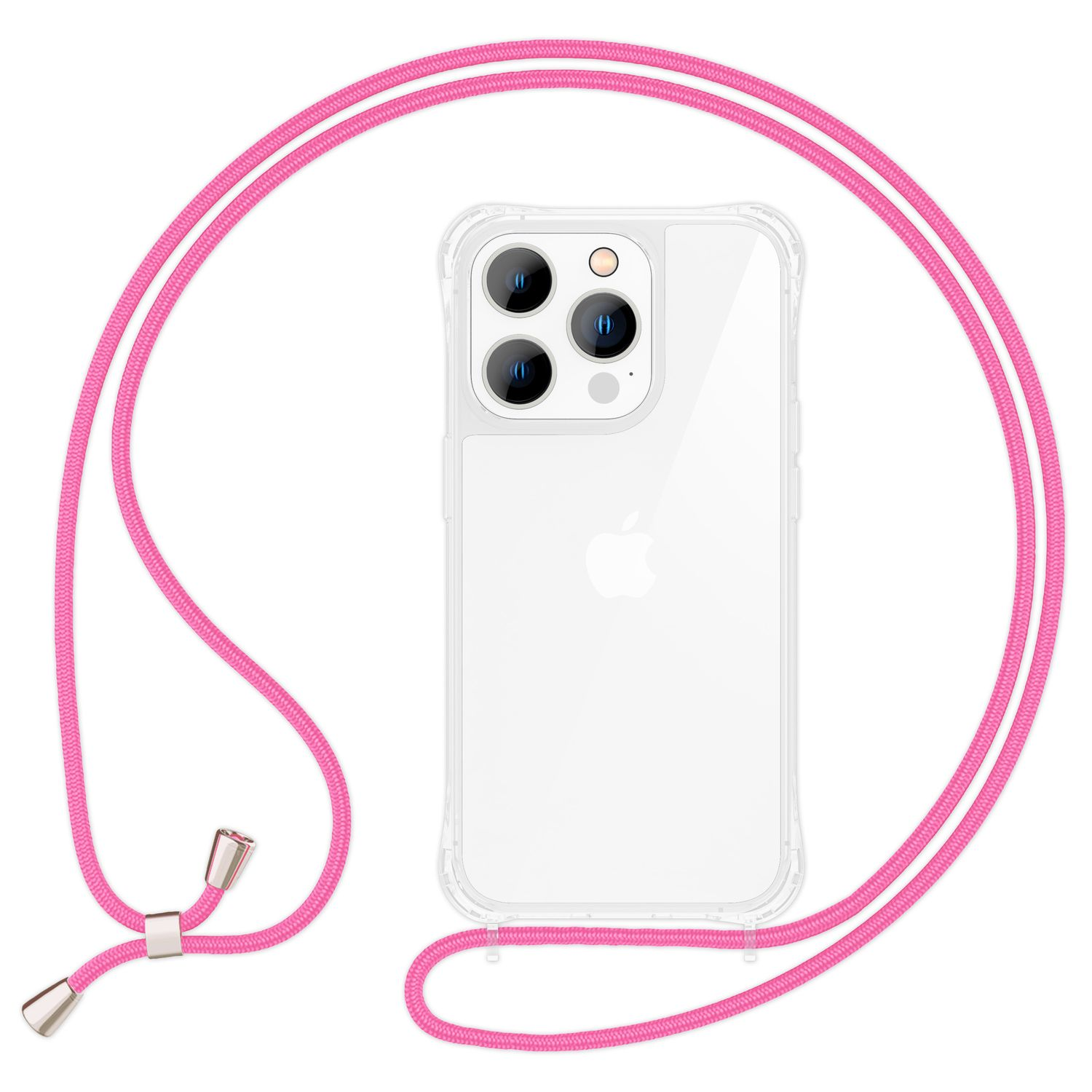 Pro Kette, Max, 14 mit iPhone Backcover, Apple, NALIA Hülle Pink
