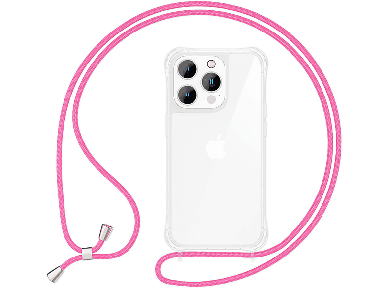 Pro Kette, Max, 14 mit iPhone Backcover, Apple, NALIA Hülle Pink