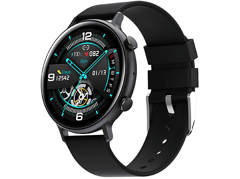 KAREN M GW33 Pro Schwarz Smartwatch Silikon, Kinder, Schwarz