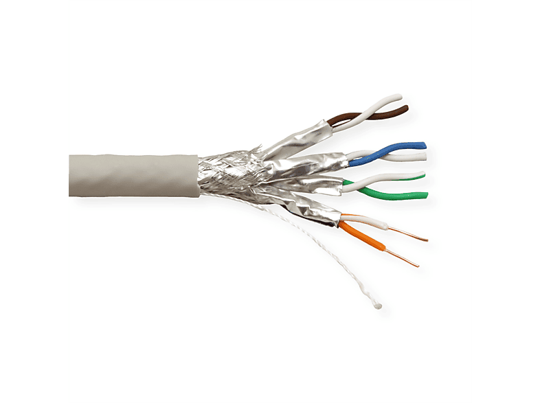 VALUE S/FTP Kabel, Kat.7 (Class F), Massivdraht, Dca, Installationskabel, 100 m | Adapter & Netzwerkkabel