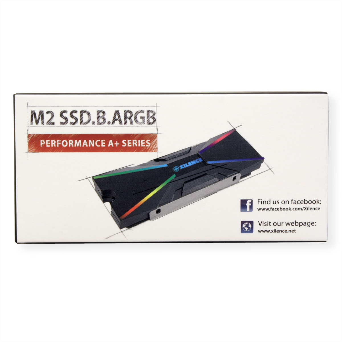 XILENCE M2SSD.B.ARGB M.2 2280 NVMe/SATA schwarz PCIe SSD Passiv Kühler, M.2 ARGB SSD-Gehäuse, 3PIN 5V