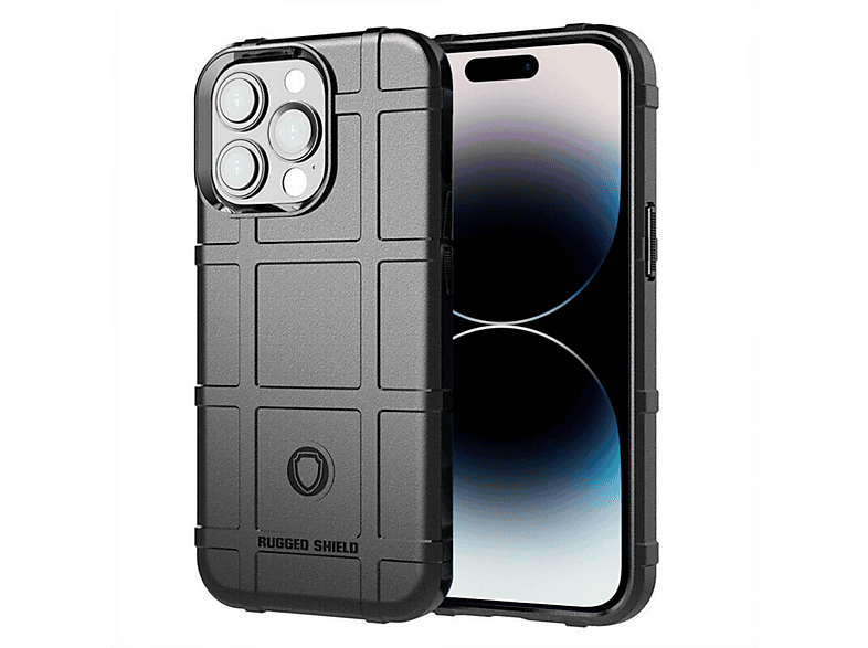 CASEONLINE Rugged, 14 Backcover, iPhone Pro, Schwarz Apple