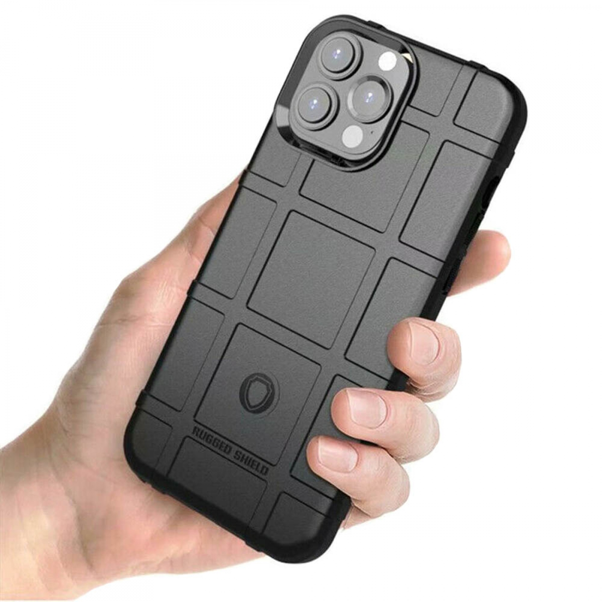 iPhone Schwarz 14 Backcover, Apple, CASEONLINE Rugged, Plus,