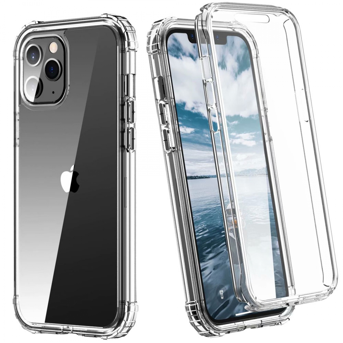 Pro, Backcover, iPhone CASEONLINE 14 360°, Apple, Transparent