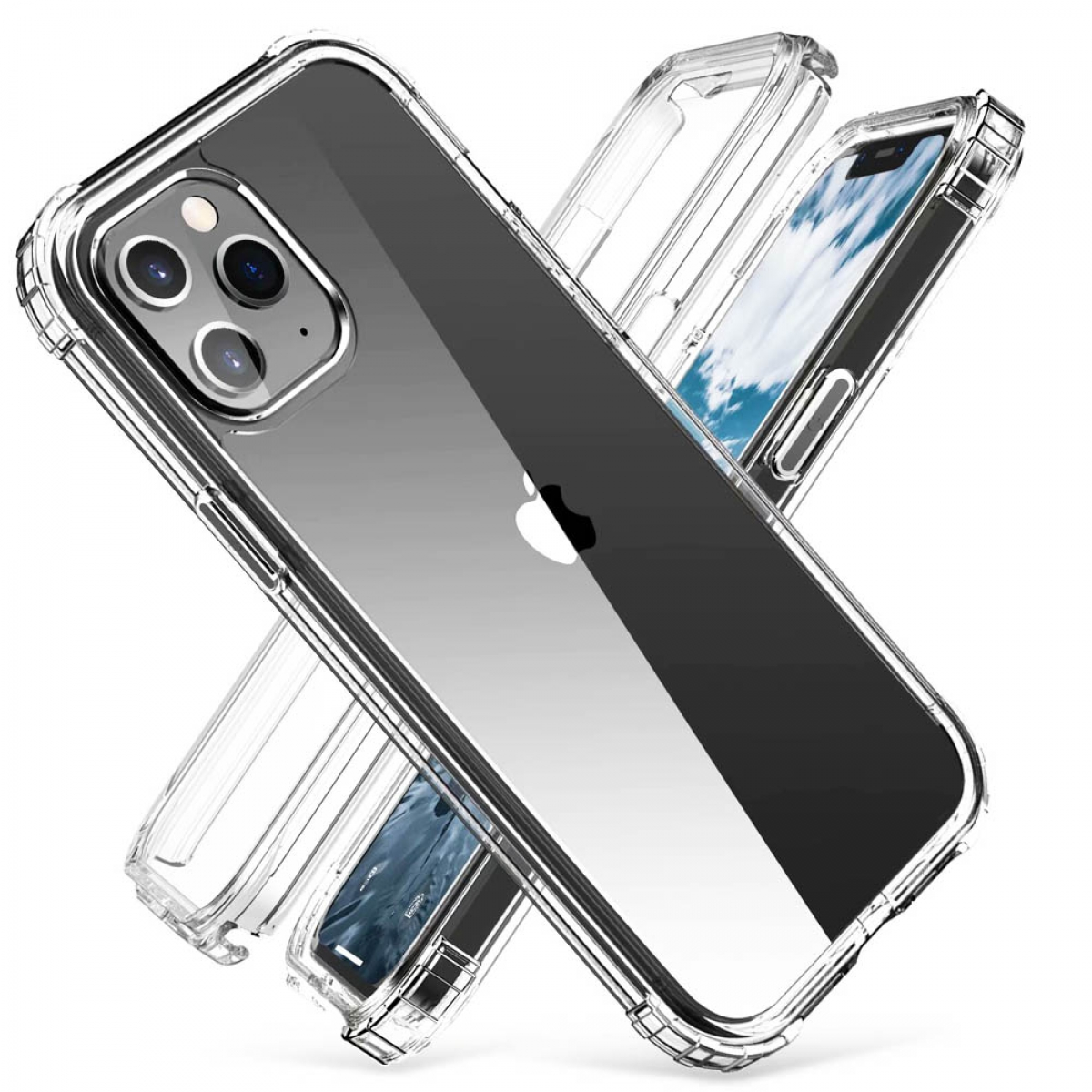 Pro, Backcover, iPhone CASEONLINE 14 360°, Apple, Transparent
