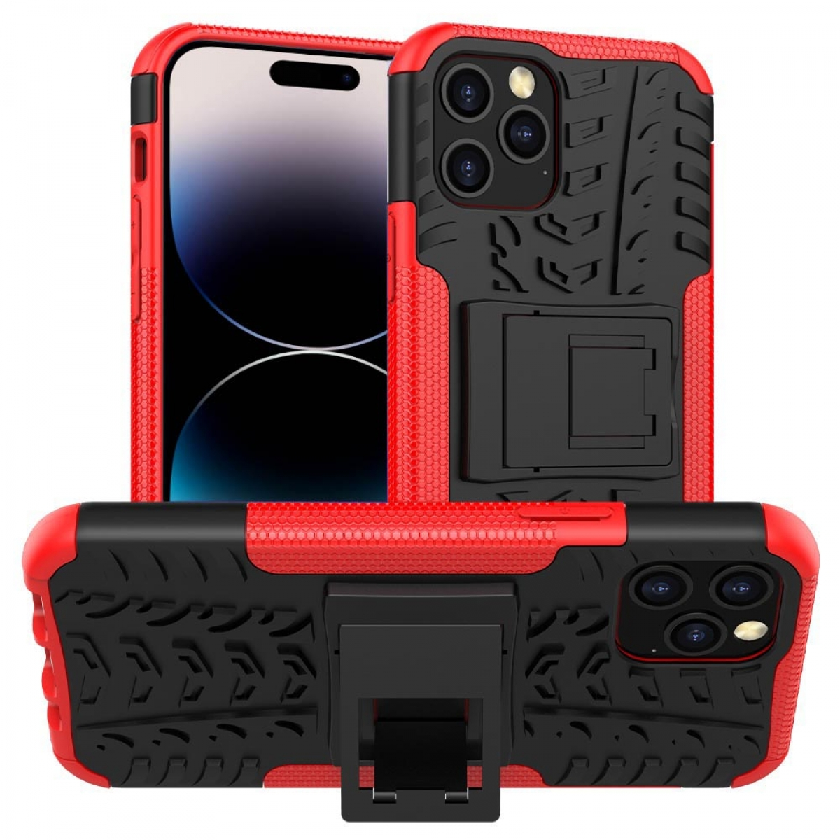 Pro Rot Max, Backcover, CASEONLINE iPhone 14 Apple, 2i1,