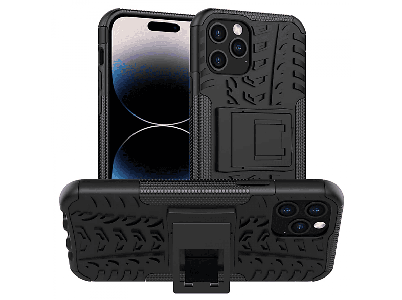 CASEONLINE 2i1, Backcover, Apple, iPhone 14 Pro Max, Schwarz