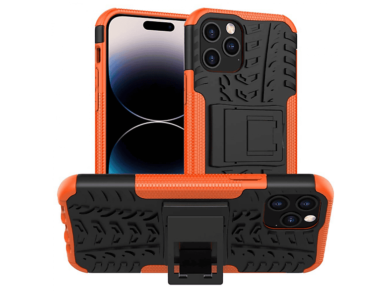 Max, 2i1, Orange Backcover, iPhone CASEONLINE Apple, 14 Pro