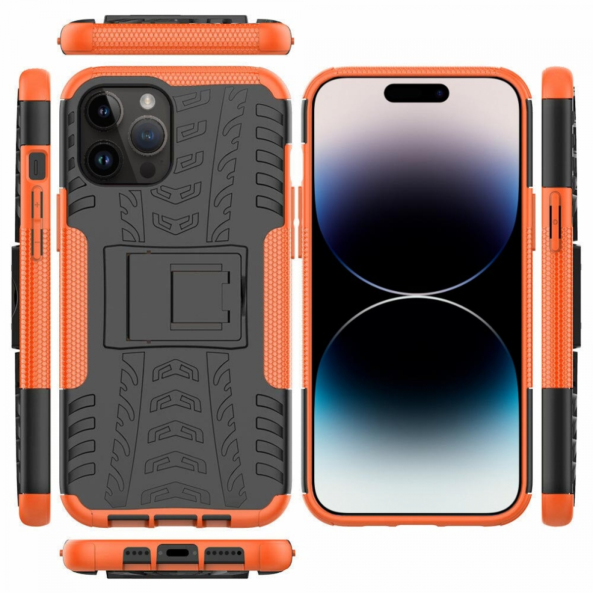 CASEONLINE 2i1, Backcover, Apple, iPhone Pro, 14 Orange