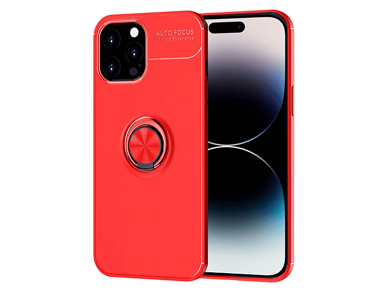 CASEONLINE Ring, Backcover, Apple, Pro iPhone 14 Rot Max