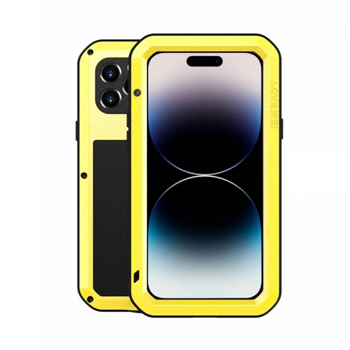 Full iPhone LOVEMEI Cover, Apple, 14 Gelb Powerful, Max, Pro