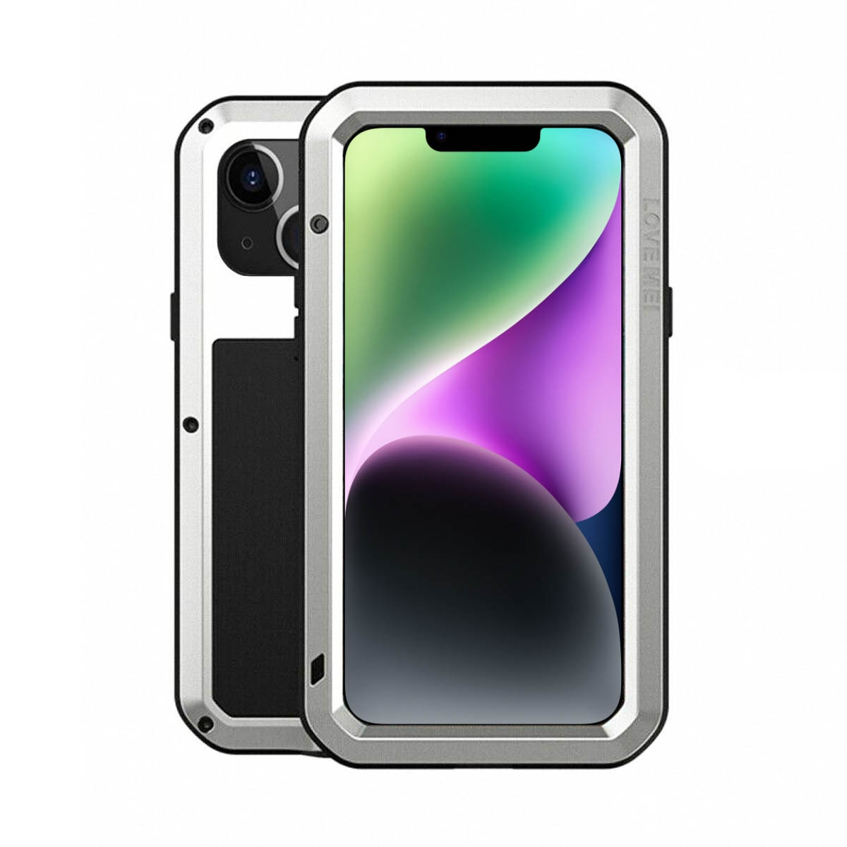Silber Apple, Plus, LOVEMEI 14 Cover, iPhone Powerful, Full