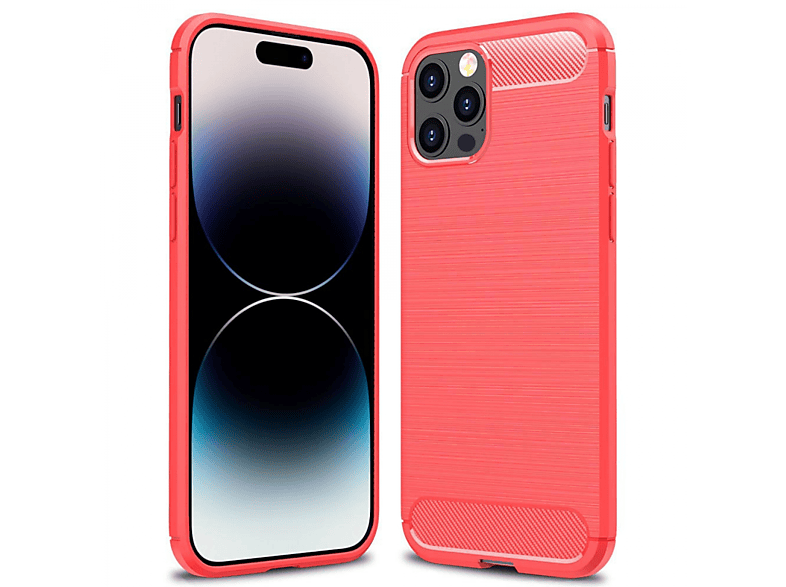 Gebürstet, Backcover, Apple, iPhone 14 Pro Max, Orange