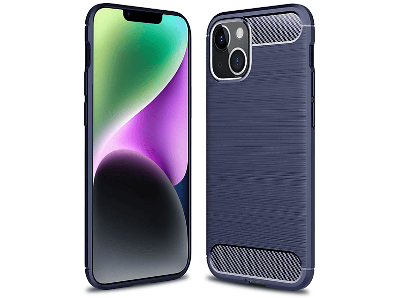 Gebürstet, Backcover, Apple, iPhone 14 Plus, Blau MediaMarkt