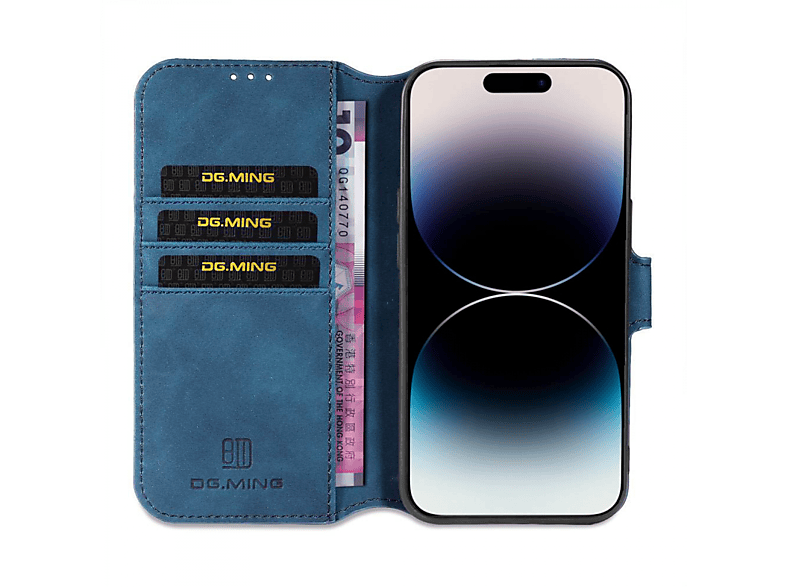 DG MING 14 Max, Apple, iPhone Klappbare, Blau Pro Bookcover