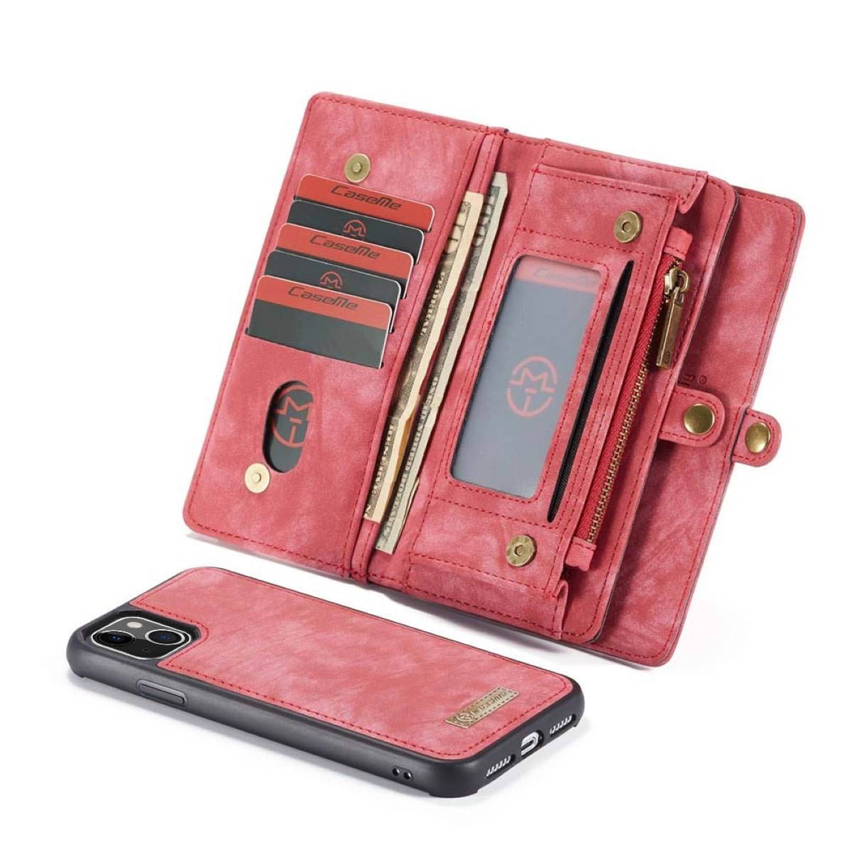 Plus, CASEME iPhone Apple, Bookcover, Multi, 14 Rot