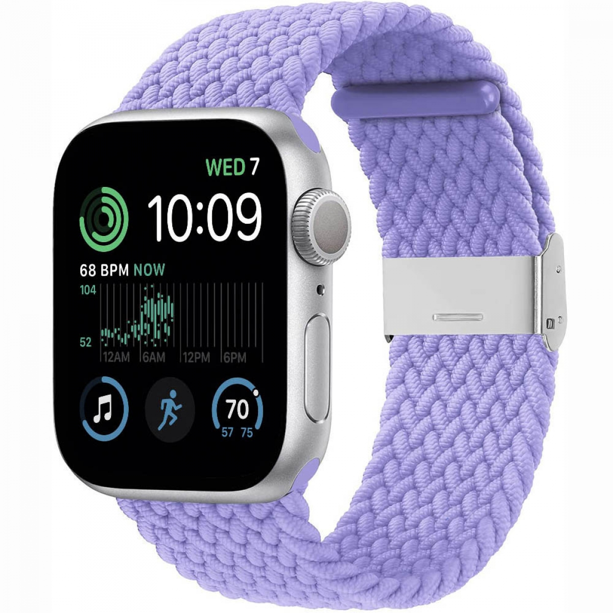 Watch Braided, 40mm, Helles Apple, 2022 Lila Ersatzarmband, CASEONLINE SE