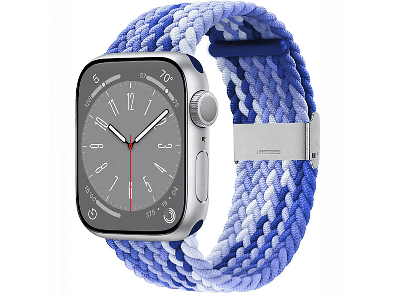 CASEONLINE Braided, Ersatzarmband, Apple, 8 Watch Gradient blue 45mm